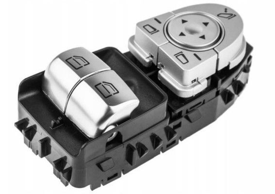 CAM AÇMA DÜĞMESİ W205 W447 VITO ÖN SOL SİYAH KASA GÜMÜŞ DÜĞMELER OEM A2059057011 9051