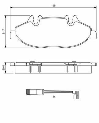 Fren Balatası Ön Aşınma Sensör Fişleri İle Vito W639 2004-07  OEM  A0064204320, A0004216110, A0014210910