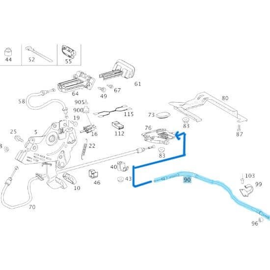 El Fren Teli Arka Sol 1298mm Vito W639 OEM A6394203585, A6394270438