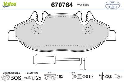 Fren Balatası Ön Aşınma Sensör Fişleri İle Vito W639 2004-07  OEM  A0064204320, A0004216110, A0014210910