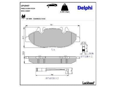 Fren Balatası Ön Aşınma Sensör Fişleri İle Vito W639 2004-07  OEM  A0064204320, A0004216110, A0014210910