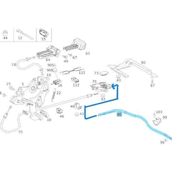 El Fren Teli Arka Sağ 1160mm Vito W639 OEM A6394203685, A6394270538