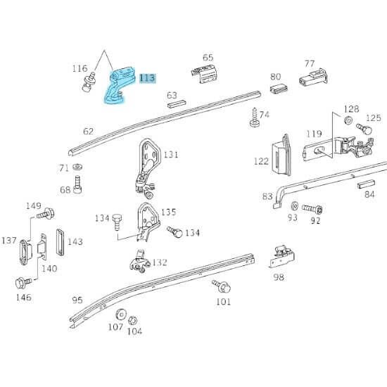 Sürgülü Kapı Makarası Sağ Üst / Kapı Kızak Sürgüsü Sağ Üst Vito W638 OEM A6387601247