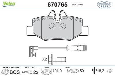 Fren Balatası Arka Aşınma Sensör Fişleri İle Vito W639 2004-13  OEM  A0064204420, A0004216210, A0014211010