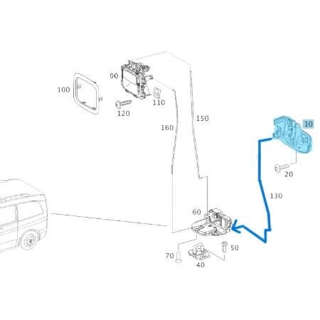 Bagaj Açma Kolu / Arka Kapı Dıştan Açma Kolu Vito W639 OEM A6397600759