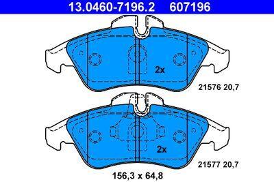 Fren Balatası Ön Vito W638, Sprinter W901, W902, W903, W904, VW LT35 Ön, Sprinter W905 kasa için arka fren balatası.  OEM A0044205520, A0024209920, 2D0698151