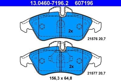 Fren Balatası Ön Vito W638, Sprinter W901, W902, W903, W904, VW LT35 Ön, Sprinter W905 kasa için arka fren balatası.  OEM A0044205520, A0024209920, 2D0698151