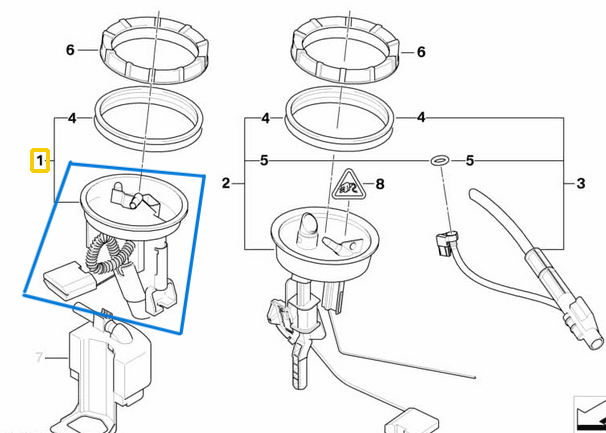 Depo Yakıt Pompası (Tek Pompa) BMW 3 Seri E46 M43, M50, M52, M54, N40, N42, N45, N46 OEM  16146766942, 16146752499, 16141184276(Kopya)