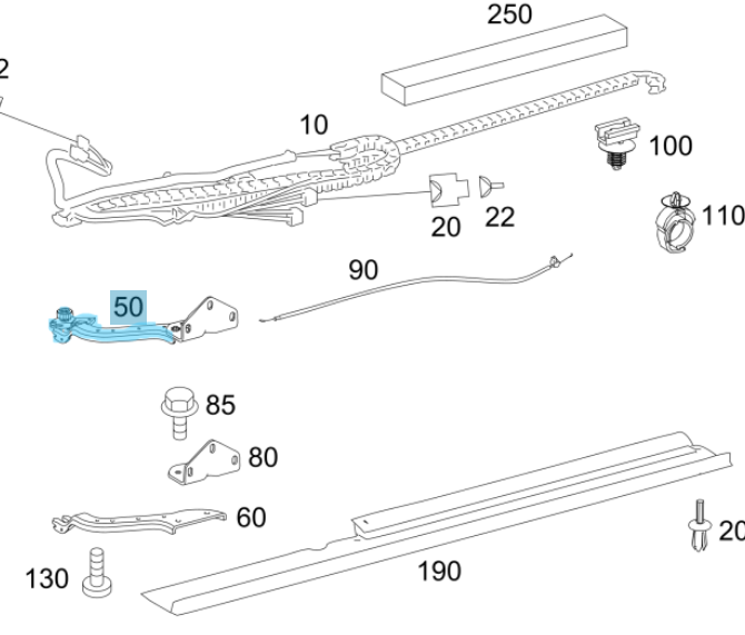 Kapı Kızak Sürgüsü  / Sürgülü Kapı Makarası Sağ Alt Sprinter W906, VW Crafter  OEM A9067600547, 2E1843398