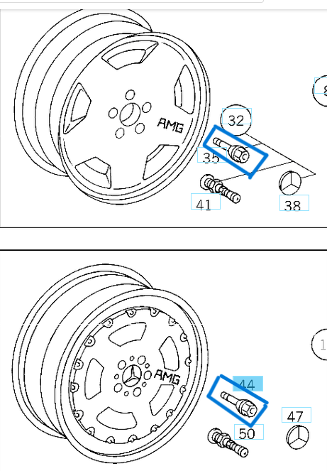 Jant Bijonu 61mm/12x1,5x20mm E Seri W124, W210, C Seri W201, W202, W203 OEM A0009904807, A0009901007, A1244000170
