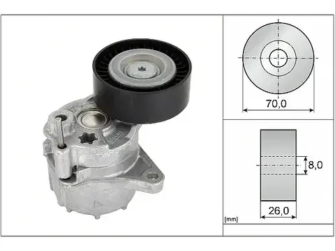 KAYIŞ GERGİ KÜTÜĞÜ C Seri W202, W203, W204, E Seri W211, Vito W639, Sprinter W903, W904, W906 OM611, OM612, OM613, OM646, OM647, OM648 OEM A6462000570, A6112000570, A6112000370