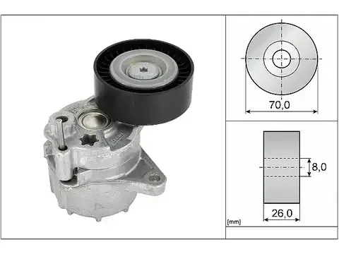 KAYIŞ GERGİ KÜTÜĞÜ C Seri W202, W203, W204, E Seri W211, Vito W639, Sprinter W903, W904, W906 OM611, OM612, OM613, OM646, OM647, OM648 OEM A6462000570, A6112000570, A6112000370