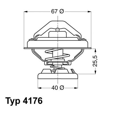 Termostat 85'C Contalı E Seri W124, W210, C Seri W201, W202, Vito W638, Sprinter W901, W904 Motor: OM601, OM602, OM603, OM604, OM605, OM606, OEM A6062030575, A6012000015, A6062030275, A0042030975