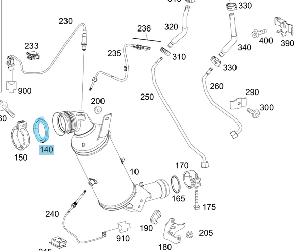 Egzoz Contası / Egzoz Boğaz Contası / Egzoz Amyant Conta 75x90x13mm C Seri W203, W204, E Seri W210, W211, W212, Vito W639, W447 Sprinter W901, W904 Motor: OM611, OM612, OM642, OM646, OM651, OEM A0004920981, A0004920481