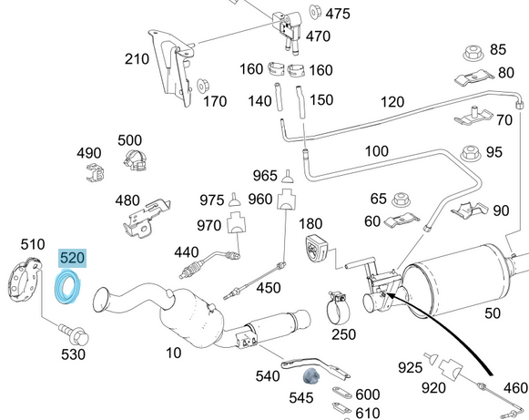 Egzoz Contası / Egzoz Boğaz Contası / Egzoz Amyant Conta 75x90x13mm C Seri W203, W204, E Seri W210, W211, W212, Vito W639, W447 Sprinter W901, W904 Motor: OM611, OM612, OM642, OM646, OM651, OEM A0004920981, A0004920481