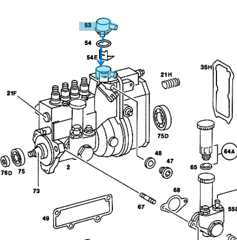 Stop Otomatiği / Stop Vakumu 093 W115, W123 200D, 240D Motor: OM615, OM616 OEM A0000702453,  0000702453