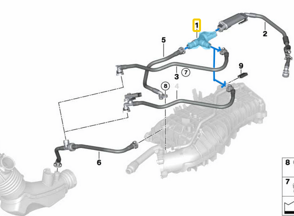 Depo Yakıt Hava Valfi / Yakıt Havalandırma Valfi BMW 1 Seri F20, F21, 3 Seri F30, G20, G28, 4 Seri F32, G22, G83, 5 Seri G30, G60, 7 Seri G11, G70, X3 Seri G01, G08, MF97,  X5 Seri G05, G18, X6 Seri G06, Motor: B38, B48, B58 OEM 13907643106, 13907645860