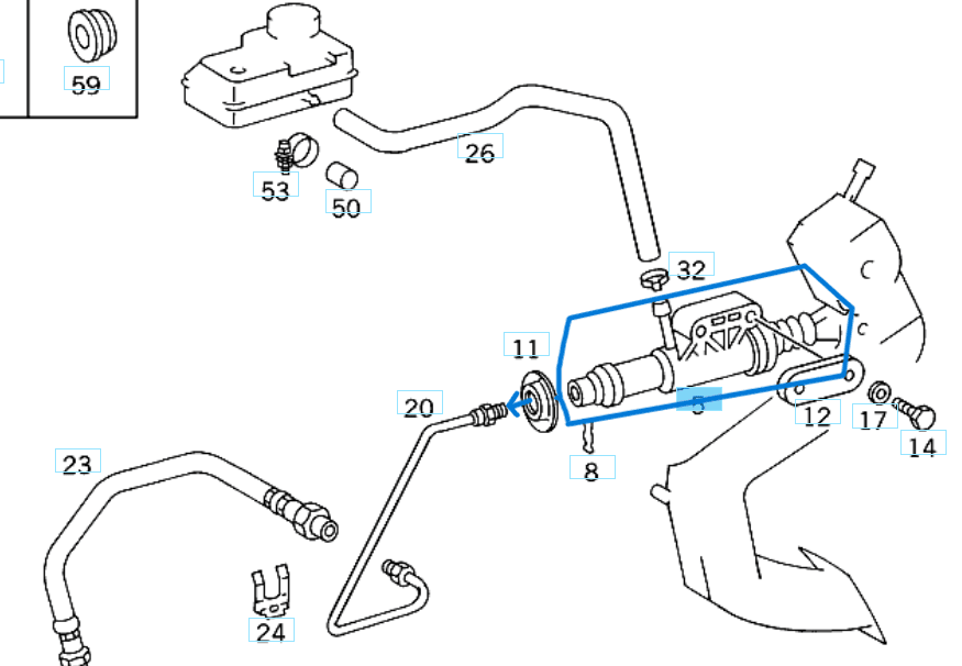 DEBRİYAJ MERKEZİ ÜST Vito W638, Sprinter W901, W902, W903, W904 OEM A0002903212