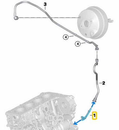 Vakum Pompa Valfli Boru / Tek Yönlü Valf OEM 11667620923