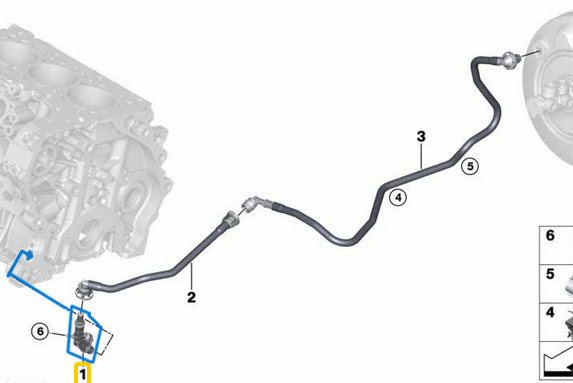 Vakum Pompa Valfli Boru / Tek Yönlü Valf OEM 11667620923