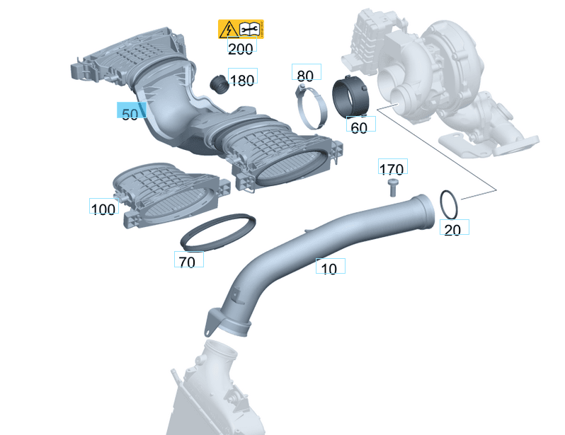 Hava Akış Valfi/ Akışmetre/ Debimetre  ML W164 C Seri W203, W204, E Seri W212, W213  OM642 OEM A6420902242, A6420946397
