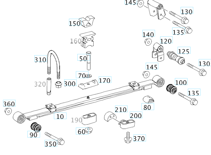 Makas Bağlantı Takozu Arka Orta Sprinter W904, W906, VW LT28, LT35 OEM  A6113250044
