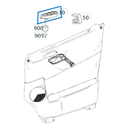 Cam Açma Düğmesi Ön Sol Ayna Kumandalı Sprinter W906 OEM A9065451213