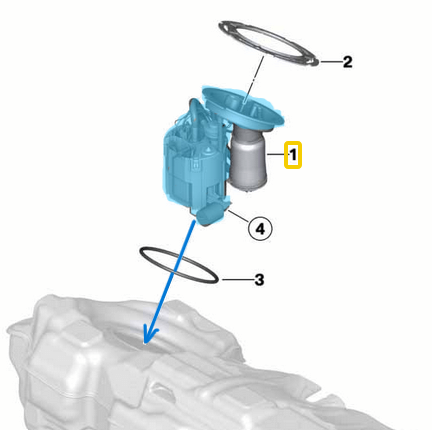 Depo Yakıt Pompası 4,5 Bar Komple Şamandralı BMW 1 Seri F20, 2 Seri F22, F23, F87, 3 Seri F30, F31, F34, 4 Seri F32, F33, F36, Motor: N20, N55, OEM 16117273277, 16117297781, 16117414491