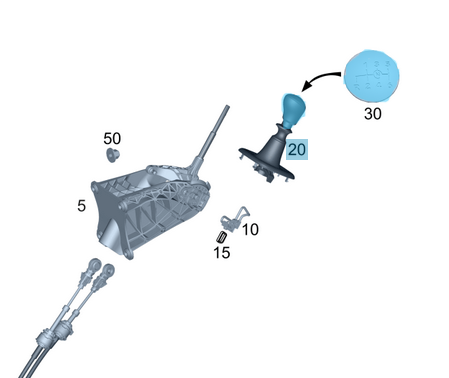 Vites Topuzu 6 İleri Vites Vito W447 Motor: OM622 Renault Motor OEM A4472670711