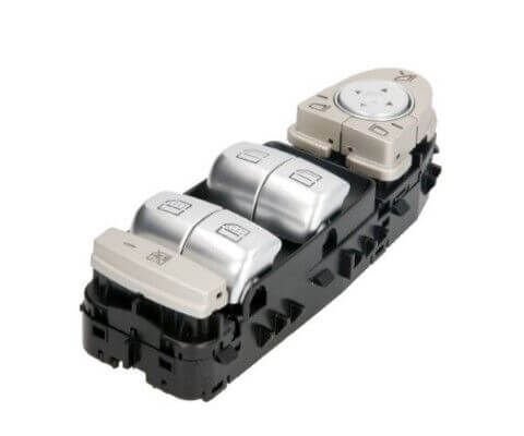 CAM AÇMA DÜĞMESİ W204 W212 ÖN SOL SİYAH KASA GÜMÜŞ DÜĞMELER OEM A2059056811 9051