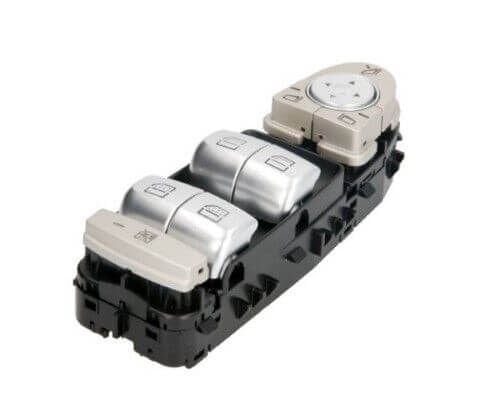 CAM AÇMA DÜĞMESİ W204 W212 ÖN SOL SİYAH KASA GÜMÜŞ DÜĞMELER OEM A2059056811 9051