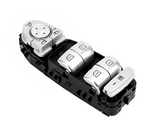 Cam Açma Düğmesi Set Ön Sol Siyah Kasa Gümüş Düğme C Seri W204, E Seri W212, OEM A2059056811 9051, 2059056811 9051