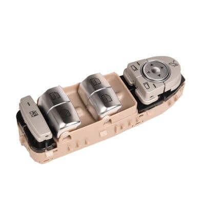 CAM AÇMA DÜĞMESİ W204 W212 ÖN SOL BEJ RENK KASA GÜMÜŞ DÜĞMELER OEM A2059056811 8R73