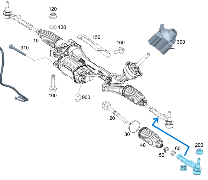Rot Başı Sol Vito W447 Motor: OM651 OEM A4474600048