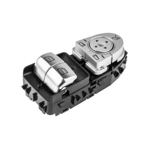 Cam Açma Düğme Seti Ön Sol Siyah Kasa Gümüş Rengi Düğmeli C Seri W205, Vito W447, OEM A2059057011 9051, 2059057011 9051