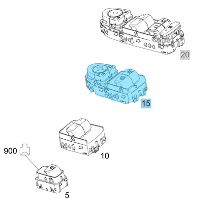 Cam Açma Düğmesi Ön Sol C Seri W205 Vito W447 VITO  OEM A2059056911  9051