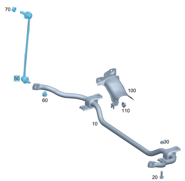 Z Rot / Viraj Askı Rotu Ön Sağ+Sol Vito W447 Motor: OM622 OEM A4473200489