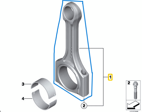 Piston Kolu BMW N47, N47S OEM 11247807345