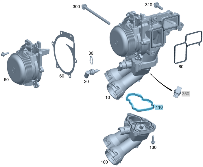 Termostat Contası OM654 OEM A6542036300