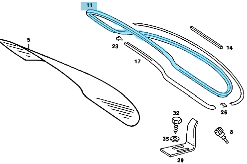 Cam Lastiği W123 Arka OEM A1236700239