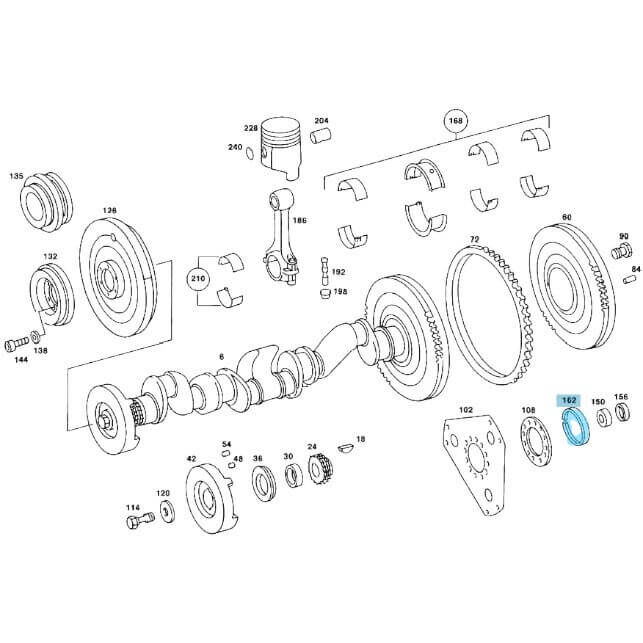 Salmastra (Arka Krank Keçesi) M115, M123/250, M230/6, OM615, OM616, OM617 OEM A0019971241