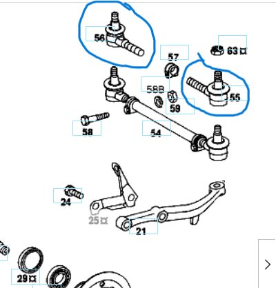 ROT BAŞI W115, W116, W123, W126 SOL DİŞ 14mm OEM A0003385010