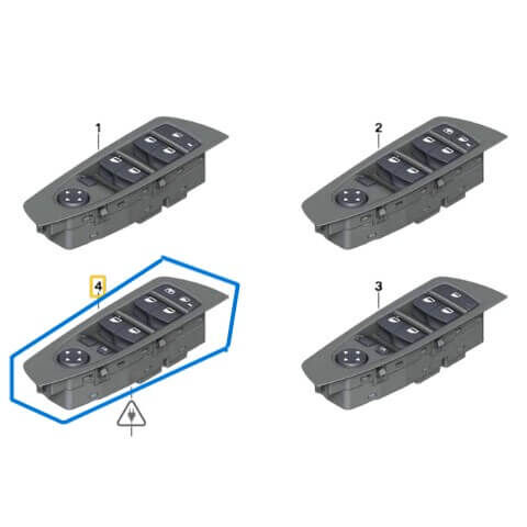 Cam Açma Düğmesi Ön Sol BMW 7 Seri F01, F02, F03, F04 OEM 61319241915, 61319163574