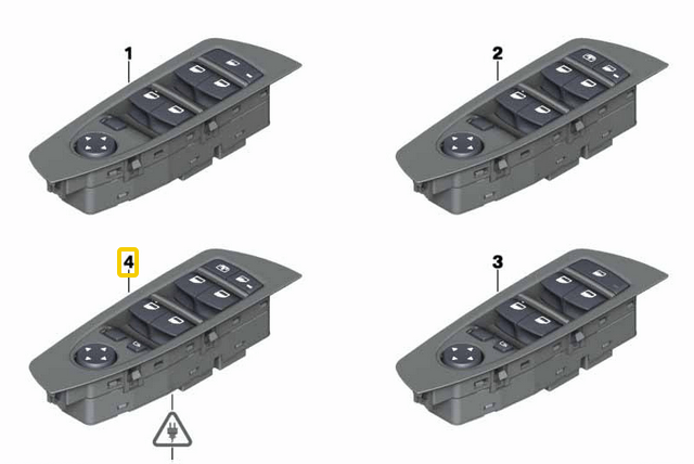 Cam Açma Düğmesi Ön Sol BMW 7 Seri F01, F02, F03, F04 OEM 61319241915, 61319163574