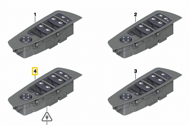 Cam Açma Düğmesi Ön Sol BMW 7 Seri F01, F02, F03, F04 OEM 61319241915, 61319163574