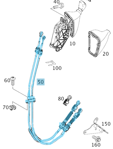 Vites Teli / Vites Kumanda Teli 5 İleri Manuel Şanzıman Sprinter W909, OEM A9092670100