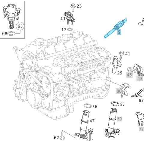 Buji Kızdırma / Isıtma Bujisi 11,5V  Motor: OM611, OM612, OM628, OM646, OM647, OEM A0011594901, A0011594801, GN003