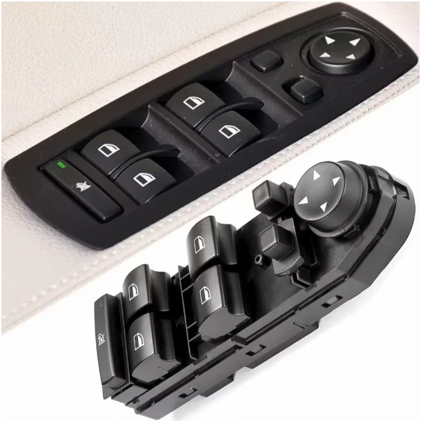 Cam Açma Düğmesi Ön Sol Ayna Karartmalı BMW 5 Seri F07, F10, F11, 6 Seri F06, X3 F25 OEM 61319241955, 61319238239, 61319179913, 61319362107, 61319208111