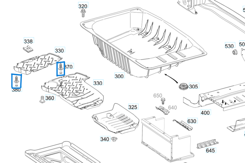 Çamurluk Davlunbazı Kopçası / Çamurluk Davlumbaz Klipsi / Çok Amaçlı Klips Mercedes Tüm Modeller OEM A1249900492