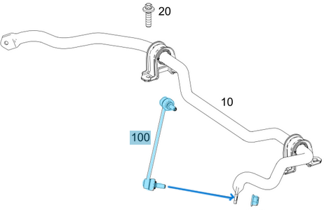 Z Rot / Viraj Askı Rotu Ön Sol Sprinter W907, W910 OEM AA9103203000